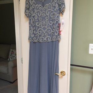 Pizarra Nights  dress,  gray blue, size 10